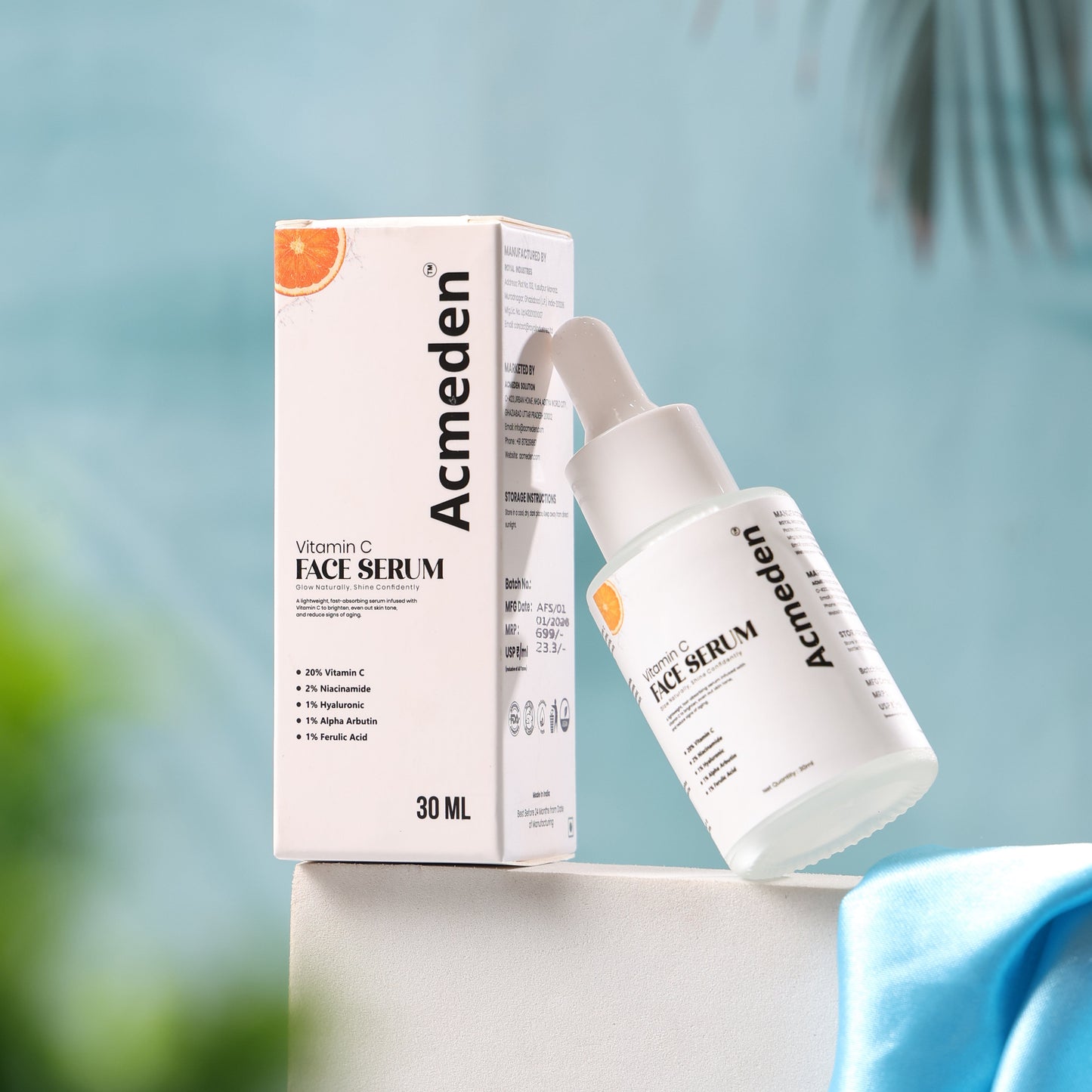 Acmeden Clear & Glow Combo |Acmeden Acne Control AHA BHA Face Wash |Acmeden 5-in-1 Vitamin C Face Serum | 20% Vitamin C