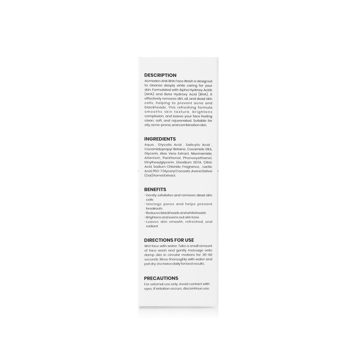 Acne Control AHA BHA Face Wash With 5% Niacinamide
