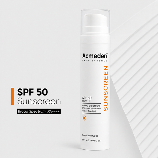 Acmeden Sunscreen - SPF 50 PA++++ Lightweight Niacinamide Broad Spectrum SunCream |No White Cast |Men&Women (50 ML)