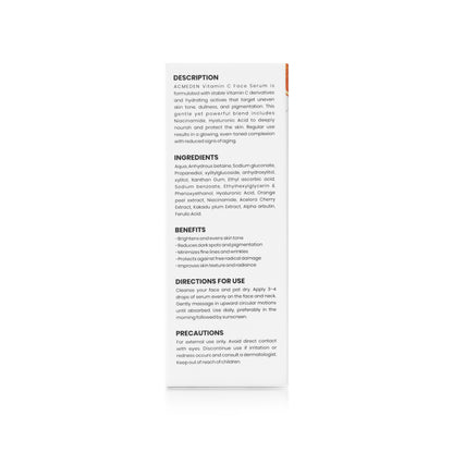 5-in-1 Vitamin C Face Serum | 20% Vitamin C, Niacinamide, Hyaluronic Acid, Alpha Arbutin & Ferulic Acid