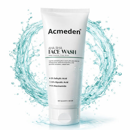 Acmeden AHA BHA Face Wash – Deep Cleanse, Clear Glow