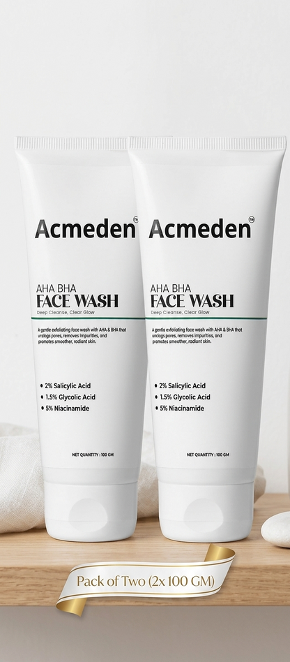 Pack of 2 face wash Acne Control AHA BHA Face Wash  With  5% Niacinamide