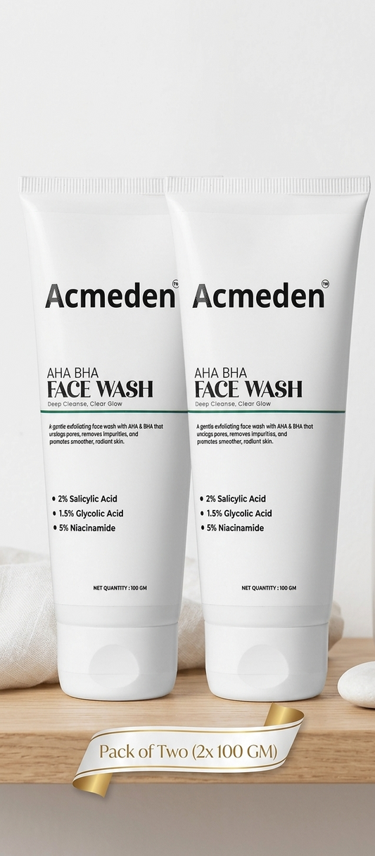 Pack of 2 face wash Acne Control AHA BHA Face Wash  With  5% Niacinamide